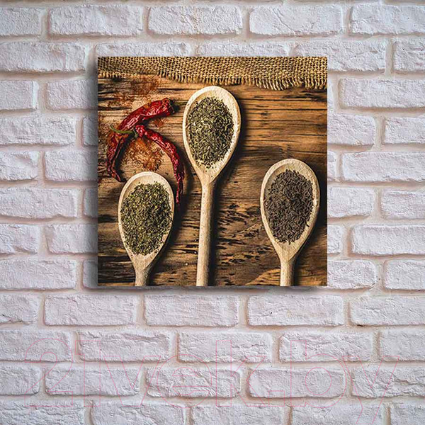 Изображение товара Картина на стекле Stamprint Деревянные ложки 1 КТ032 (30x30)
