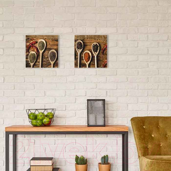 Изображение товара Картина на стекле Stamprint Деревянные ложки 1 КТ032 (30x30)