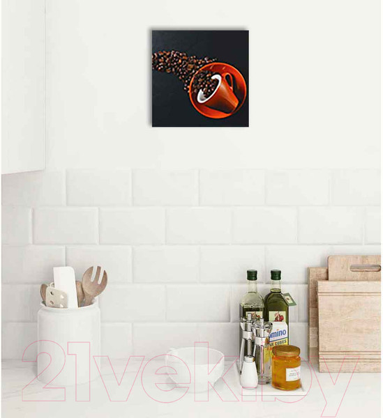 Изображение товара Картина на стекле Stamprint Чашка кофе 3 КТ053 (30x30)