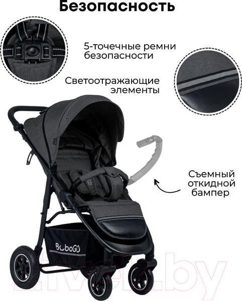 Изображение товара Детская прогулочная коляска Bubago Sorex / BG 107-3 (Dark Grey)