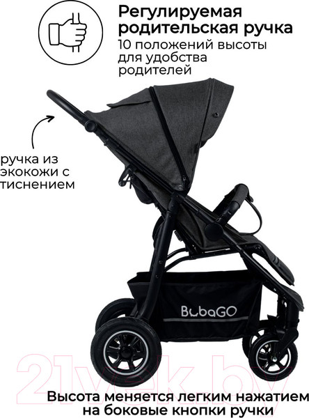 Изображение товара Детская прогулочная коляска Bubago Sorex / BG 107-3 (Dark Grey)