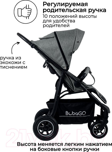 Изображение товара Детская прогулочная коляска Bubago Sorex / BG 107-4 (Grey)