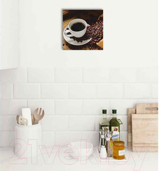 Изображение товара Картина на стекле Stamprint Чашка кофе 1 КТ055 (30x30)
