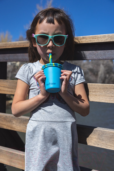 Изображение товара Многоразовый стакан Klean Kanteen Kid Cup Straw Lid Hawaiian Ocean 1010148 (296мл)