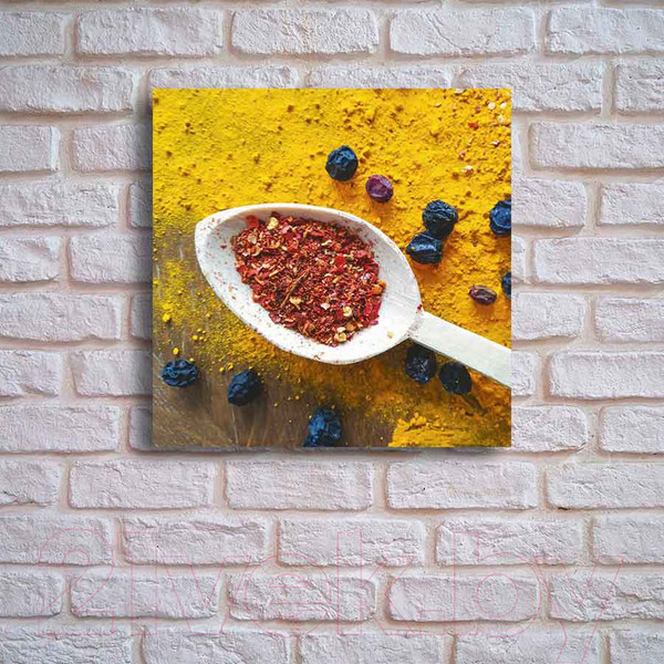 Изображение товара Картина на стекле Stamprint Ложка шафрана КТ027 (50x50)