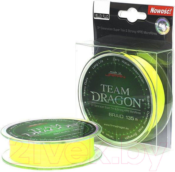 Изображение товара Леска плетеная Dragon Team 0.18мм 135м / 41-11-518 (желтый)