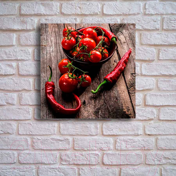 Изображение товара Картина на стекле Stamprint Перец с черри 1 КТ035 (20x20)