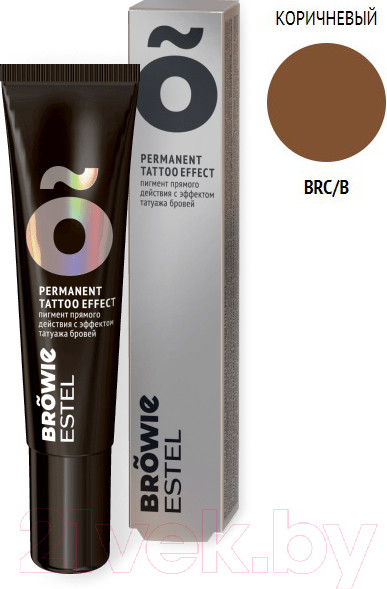 Изображение товара Краска для бровей Estel Browie Пигмент прямого действия с эффектом татуажа (15мл, коричневый)