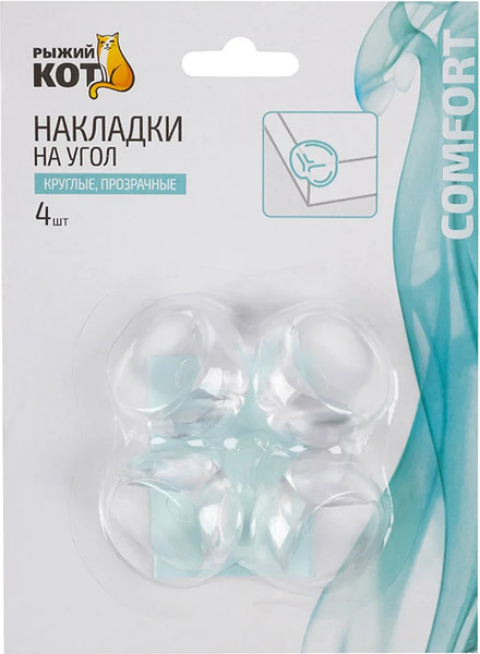 Изображение товара Набор накладок защитных для мебели Рыжий кот 103688 (4шт, прозрачный)