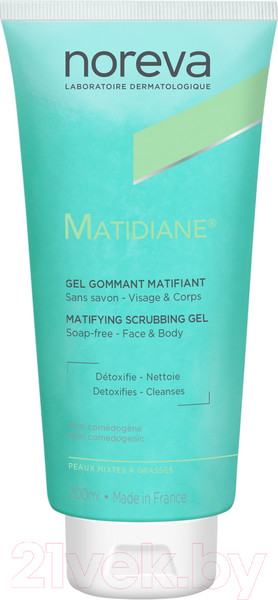 Изображение товара Гель для умывания Noreva Матидиан Матирующий Отшелушивающий (200мл)