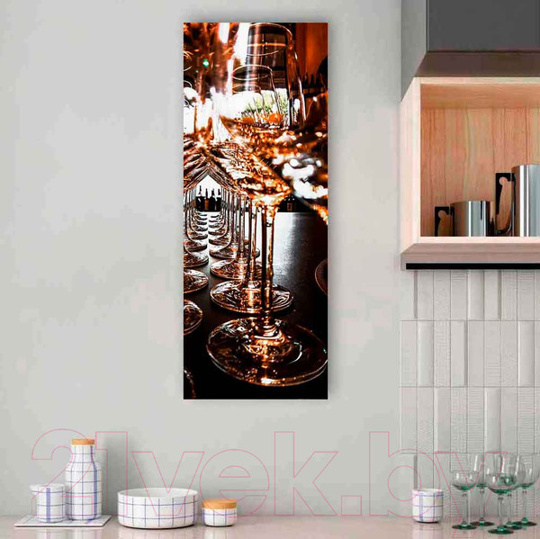 Изображение товара Картина на стекле Stamprint Бокалы КТ045 (80x30)