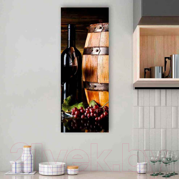 Изображение товара Картина на стекле Stamprint Бочонок вина КТ049 (80x30)