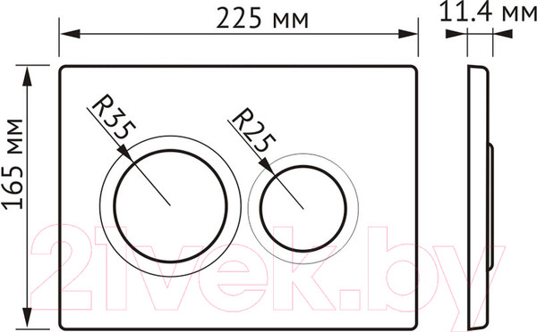 Изображение товара Кнопка для инсталляции Berges Novum 040063