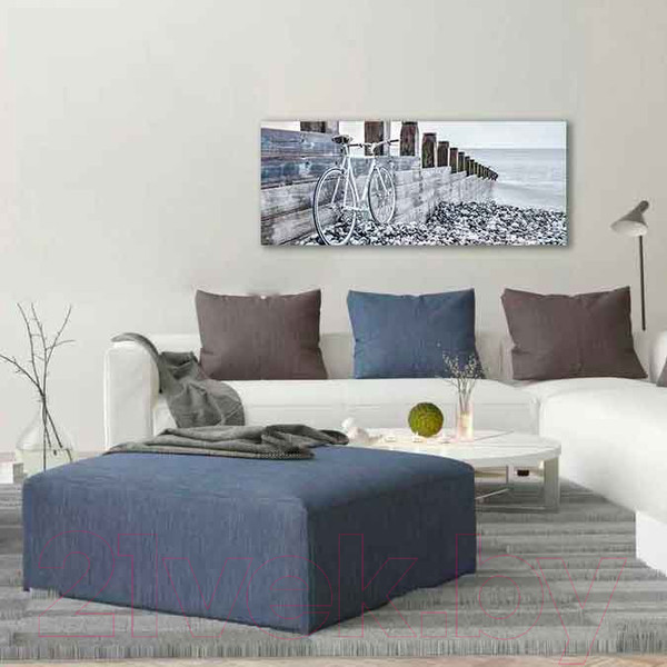 Изображение товара Картина на стекле Stamprint Велосипед у воды SD019 (50x125)