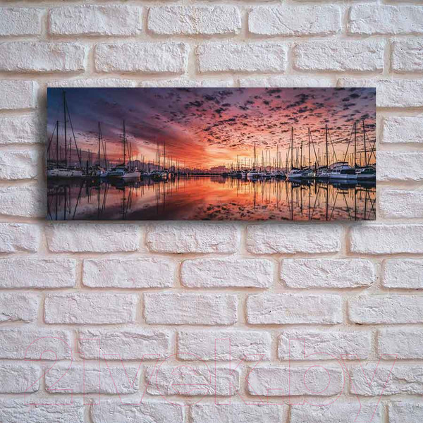 Изображение товара Картина на стекле Stamprint Закат над бухтой NT014 (50x125)