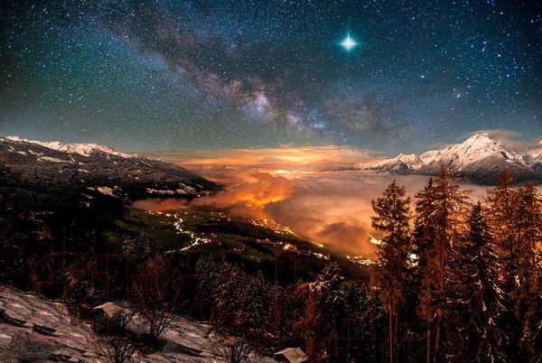 Изображение товара Картина на стекле Stamprint Звездная ночь NT004 (80x120)