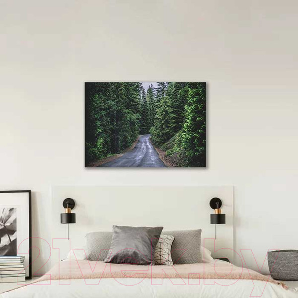 Изображение товара Картина на стекле Stamprint Лесная дорога NT018 (70x100)