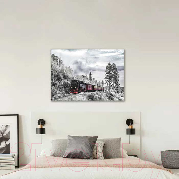 Изображение товара Картина на стекле Stamprint Зимний путь NT022 (70x100)