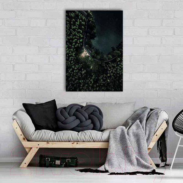 Изображение товара Картина на стекле Stamprint Лесное озеро NT020 (100x70)