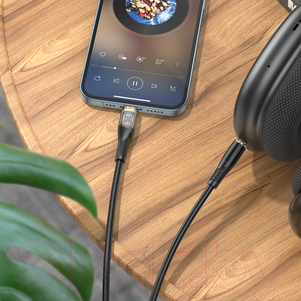 Изображение товара Кабель Hoco UPA25 Lighting - Jack (M) (1м, черный)