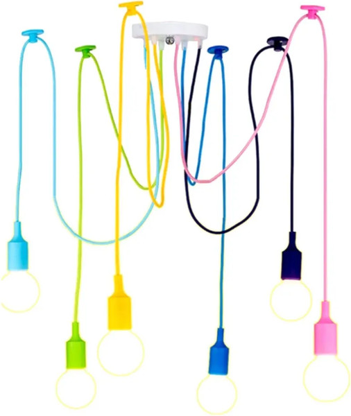 Изображение товара Люстра Sipl Loft Паук на 6 ламп ZD74L (радуга)