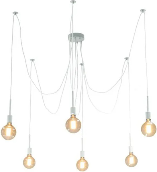 Изображение товара Люстра Sipl Loft Паук на 6 ламп ZD74B (белый)