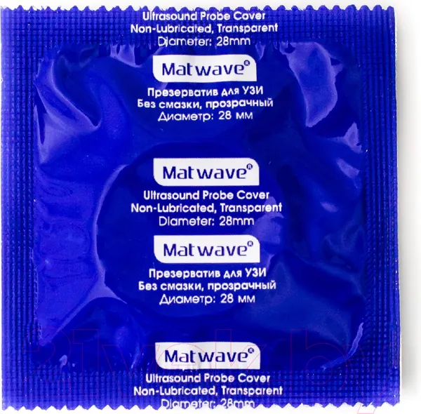 Изображение товара Презерватив для УЗИ Matwave Латексные без смазки / 5.4511 (100шт)