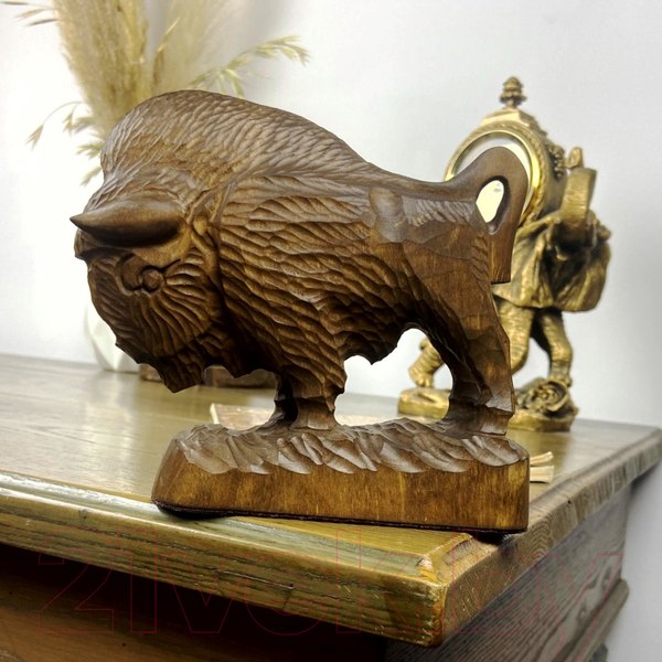 Изображение товара Статуэтка Брестская Фабрика Сувениров Зубр / bison150_bn (коричневый)