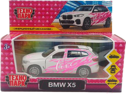 Изображение товара Автомобиль игрушечный Технопарк BMW X5 Для девочек / X5-12GRL-WH