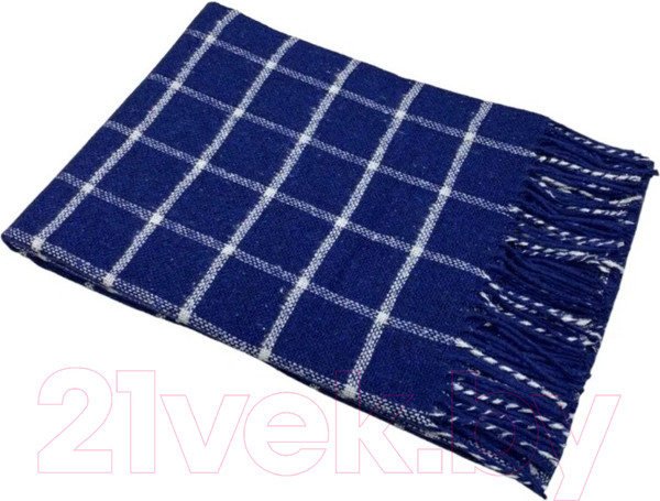 Изображение товара Плед Vladi Палермо Soul 140x200 / 14150 15S (кобальтовый/белый/кобальтовый)