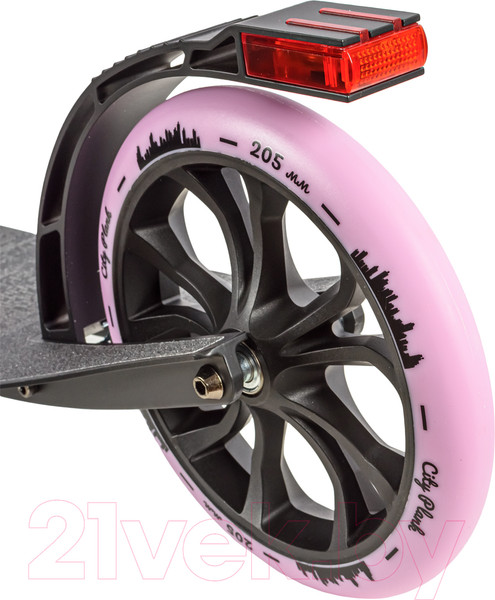 Изображение товара Самокат городской Plank City P22-CITY230P (черный/розовый)