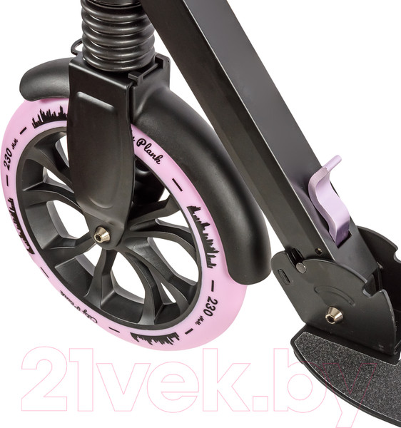 Изображение товара Самокат городской Plank City P22-CITY230P (черный/розовый)