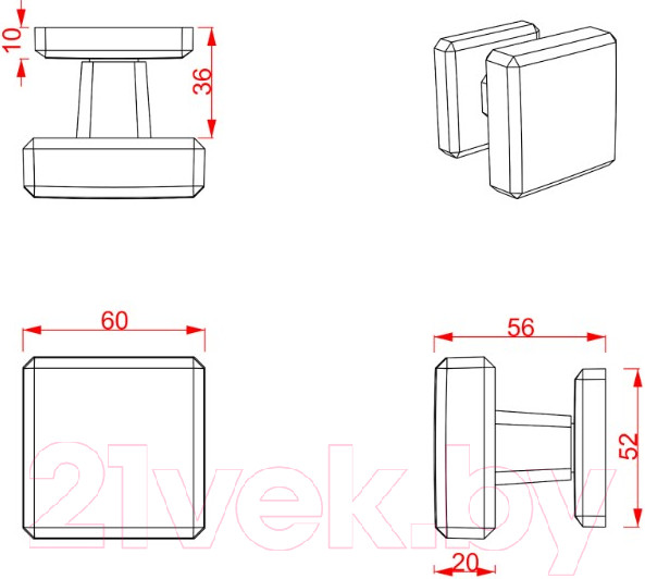 Изображение товара Ручка дверная Cebi Carli A5106 061 МР08 (матовый никель)