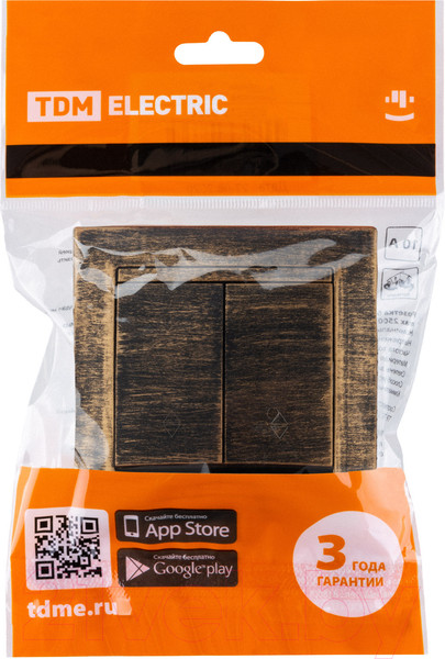 Изображение товара Выключатель TDM Лама SQ1815-0749 (старинная бронза)