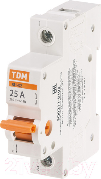 Изображение товара Выключатель нагрузки TDM SQ0211-0103 (мини-рубильник)