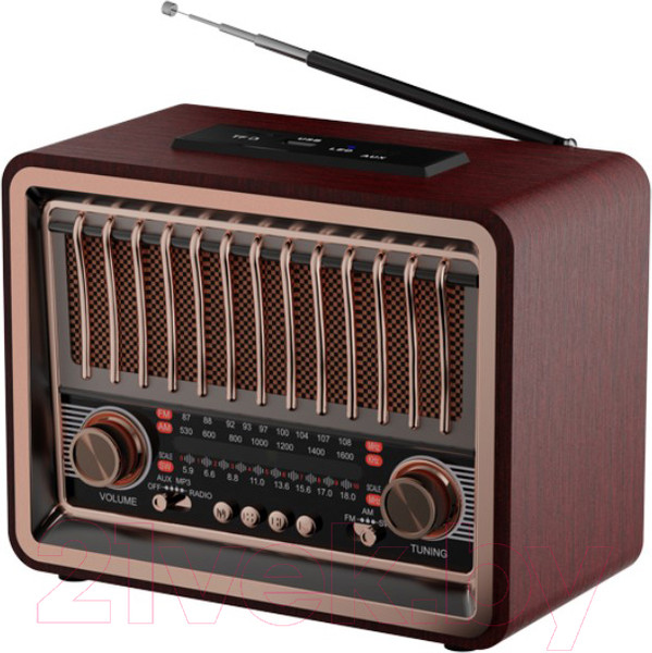 Изображение товара Радиоприемник Ritmix RPR-089 (красное дерево)