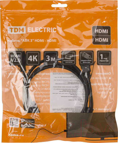 Изображение товара Кабель TDM АВК 4 HDMI / SQ4040-0004 (3м)