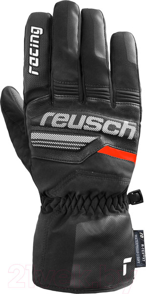 Изображение товара Перчатки лыжные Reusch Ski Race Vc R-Tex Xt / 6201257-7810 (р-р 10, Black/White/Fluo Red)
