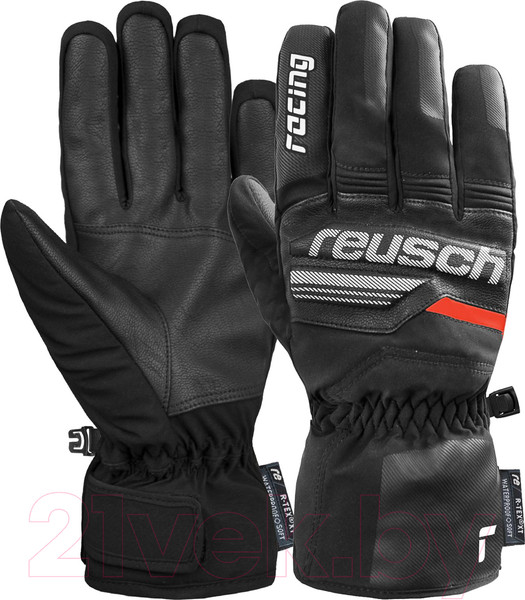 Изображение товара Перчатки лыжные Reusch Ski Race Vc R-Tex Xt / 6201257-7810 (р-р 10, Black/White/Fluo Red)