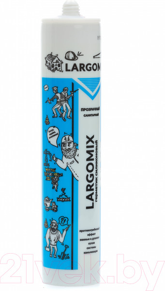 Изображение товара Герметик силиконовый Largomix Санитарный LRX010 (280мл, прозрачный)
