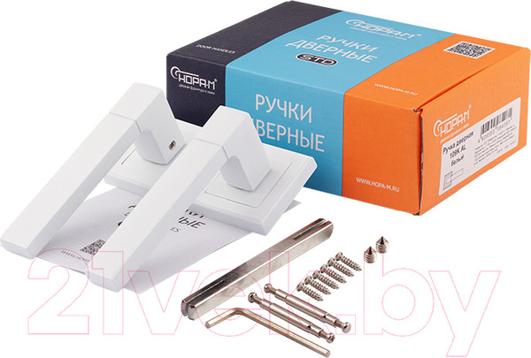 Изображение товара Ручка дверная Нора-М 109 К AL (белый)