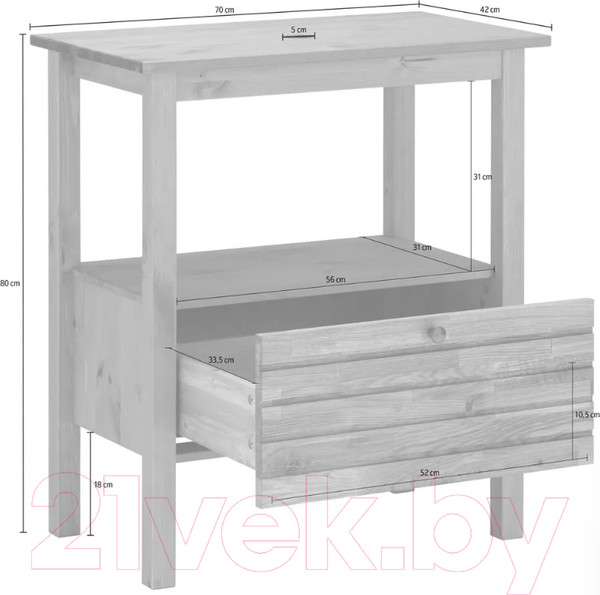 Изображение товара Тумба под умывальник Dipriz Millisy Д.1309.2