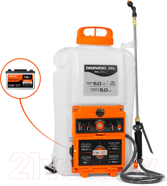 Изображение товара Опрыскиватель аккумуляторный Daewoo Power FA 20 Li