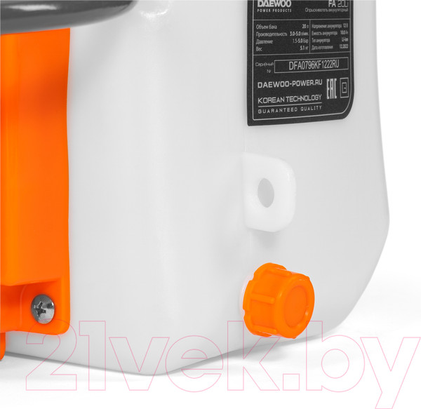 Изображение товара Опрыскиватель аккумуляторный Daewoo Power FA 20 Li