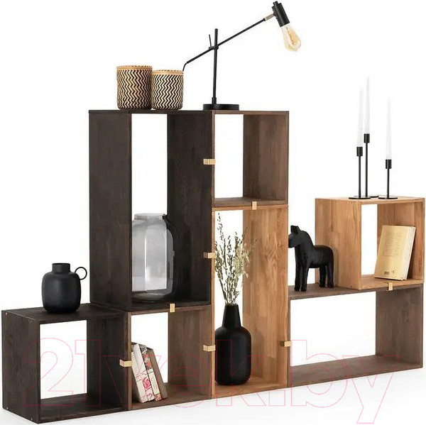 Изображение товара Полка Dipriz Эдгар / Д.90013.3 (черный дуб/бейц масло)