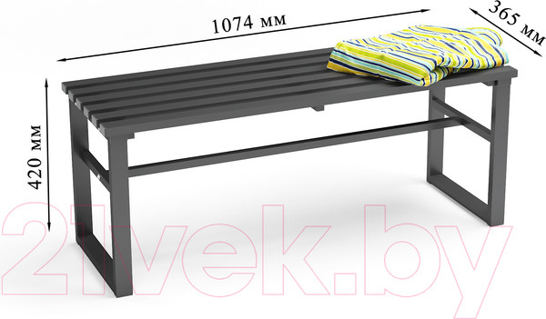 Изображение товара Скамья садовая Sundays Relax СКМ-1 (черный)