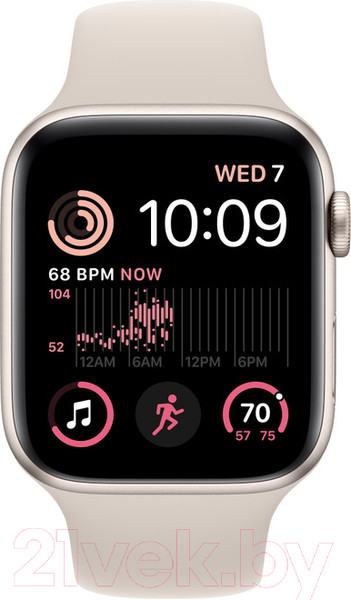 Изображение товара Умные часы Apple Watch SE 2 GPS 44mm (звездный свет/ремешок M/L)