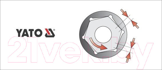 Изображение товара Головка слесарная Yato YT-3813
