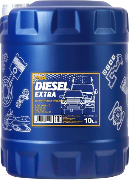 Изображение товара Моторное масло Mannol Diesel Extra 10W40 CH-4/SL / MN7504-10 (10л)