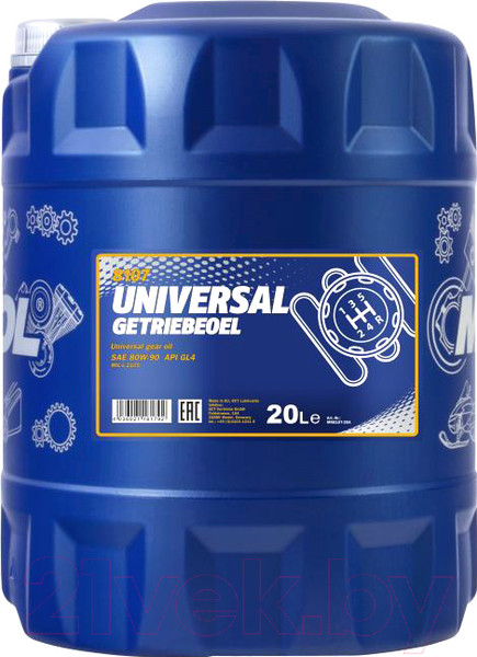 Изображение товара Трансмиссионное масло Mannol Universal 80W90 GL-4 / MN8107-20 (20л)